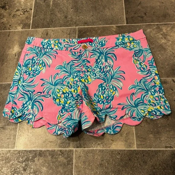 Lilly Pulitzer Buttercup Shorts Pelican Pink Beat the Heat Shorts Size 14 GUC - Picture 1 of 7